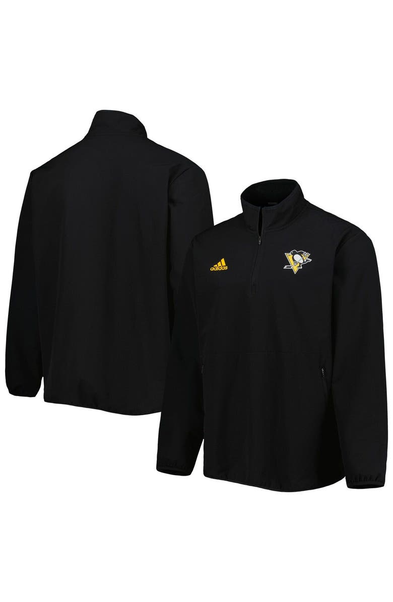 adidas Men's adidas Black Pittsburgh Penguins COLD.RDY Quarter-Zip Jacket, Main, color, 