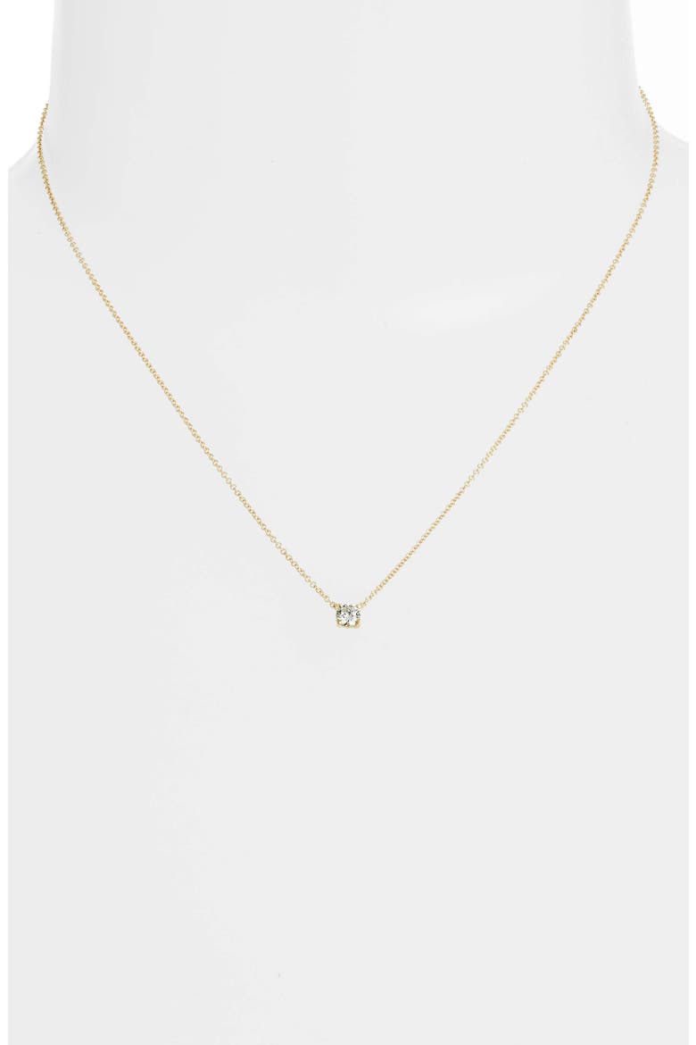 Liora Solitaire Diamond Pendant Necklace, Alternate, color, YELLOW GOLD
