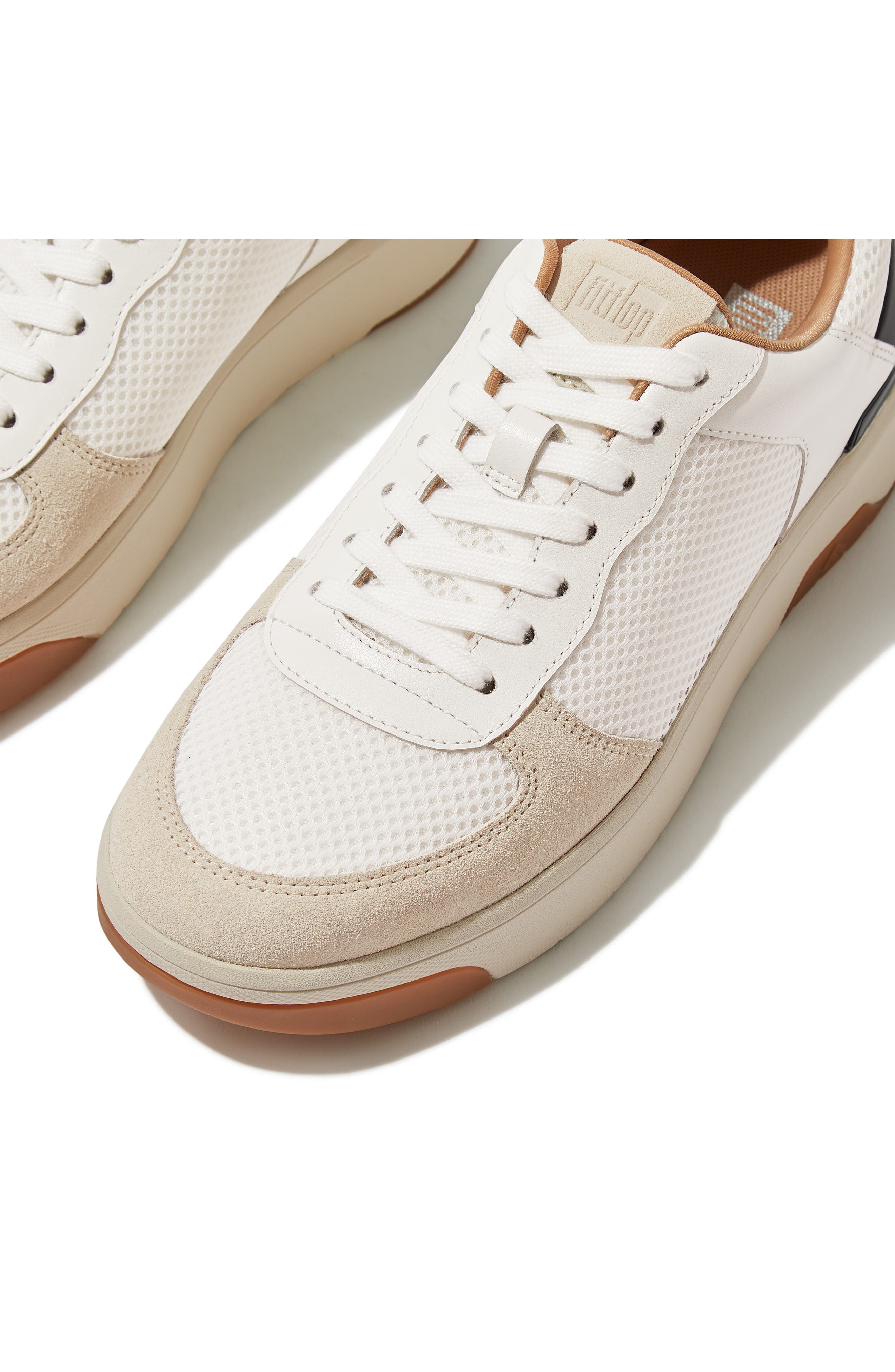 FitFlop Rally Evo Leather Sneaker, Alternate, color, Urban White/ Black