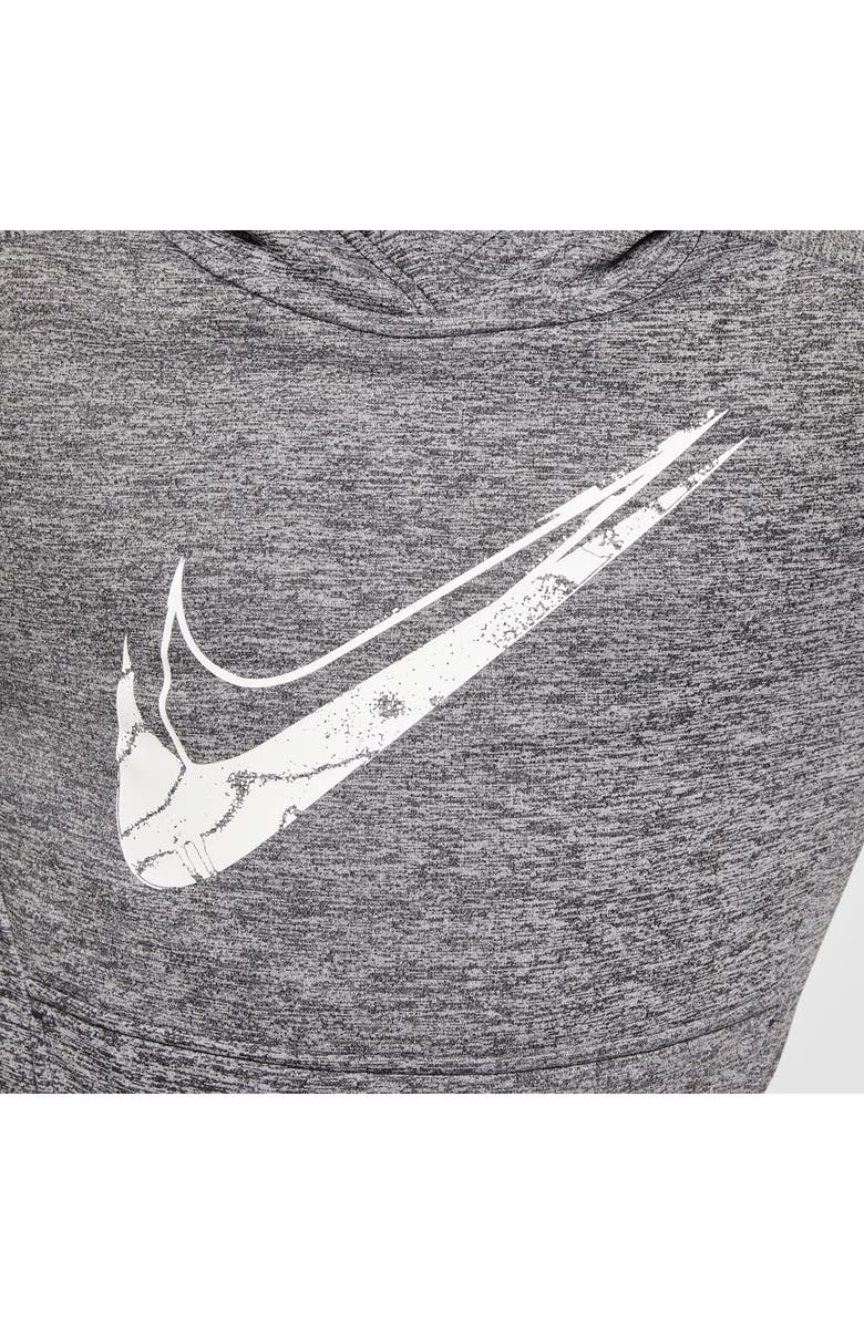 Nike Kids' Sportswear Swoosh Therma-FIT Hoodie, Alternate, color, Black/ Smoke Grey/ White