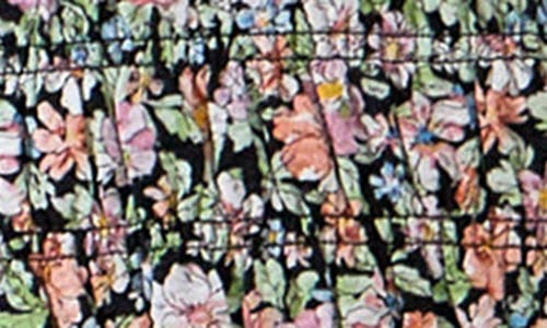 Free The Roses Floral Smocked Cotton Minidress In Black Multi