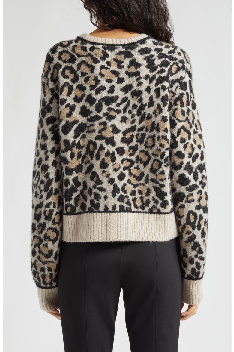 Leopard Jacquard Sweater, Alternate, color, LEOPARD JACQUARD