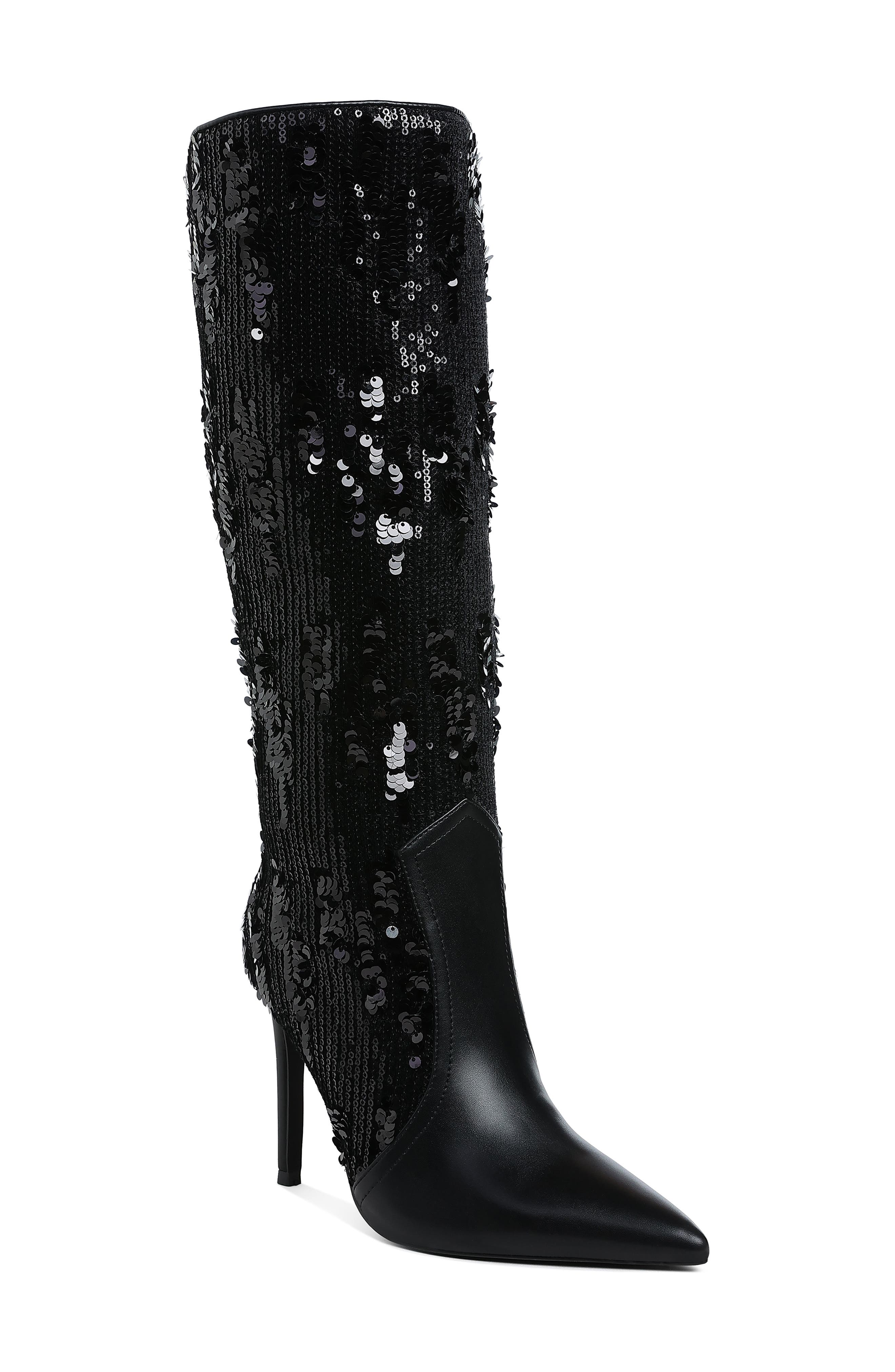 LONDON RAG Sitrah Sequin Boot, Main, color, 