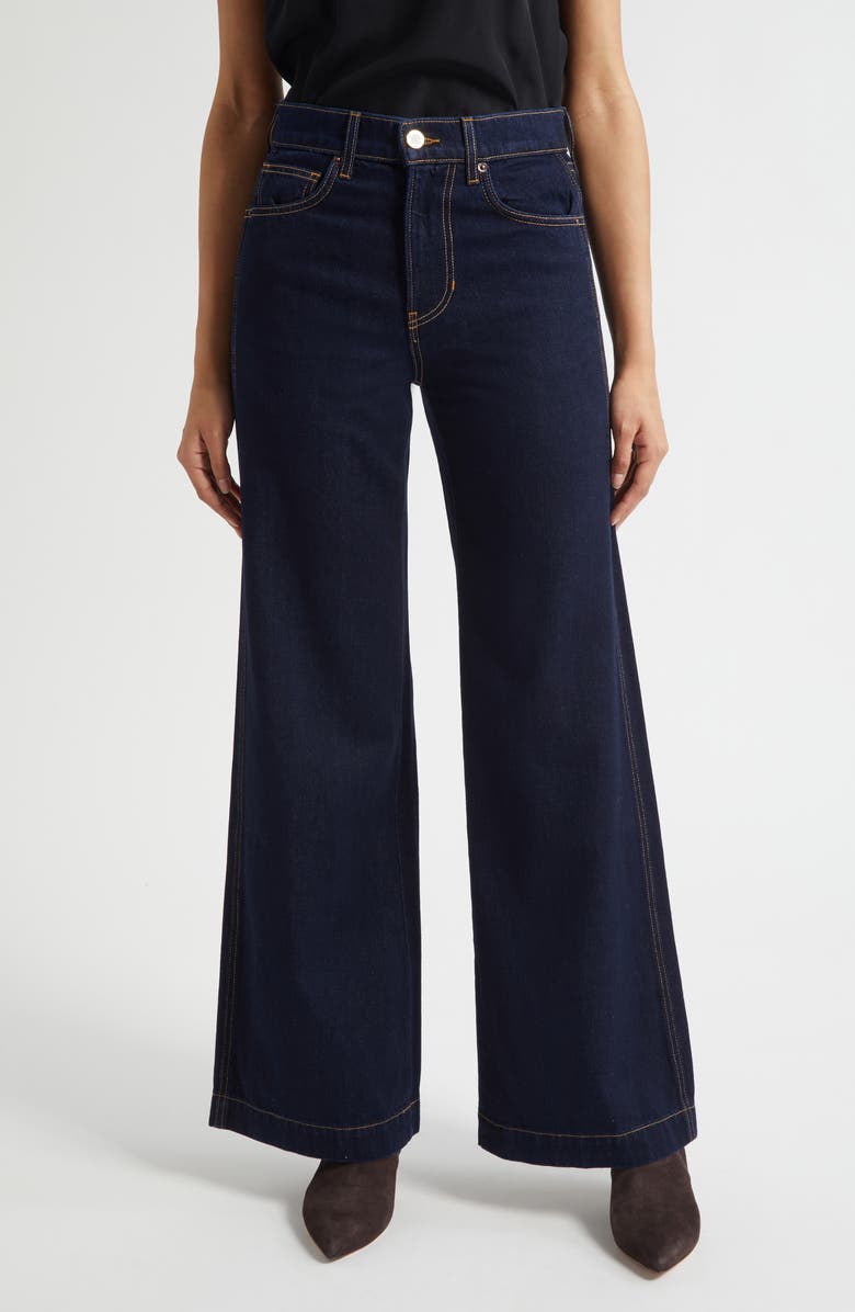 Veronica Beard Kasey Wide Leg Jeans, Main, color, Indigo Rinse