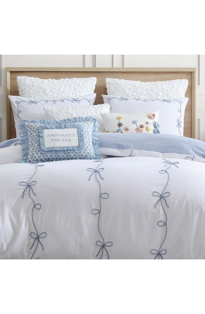 Peri Home Sasha Bows Comforter & Shams Set, Alternate, color, Blue