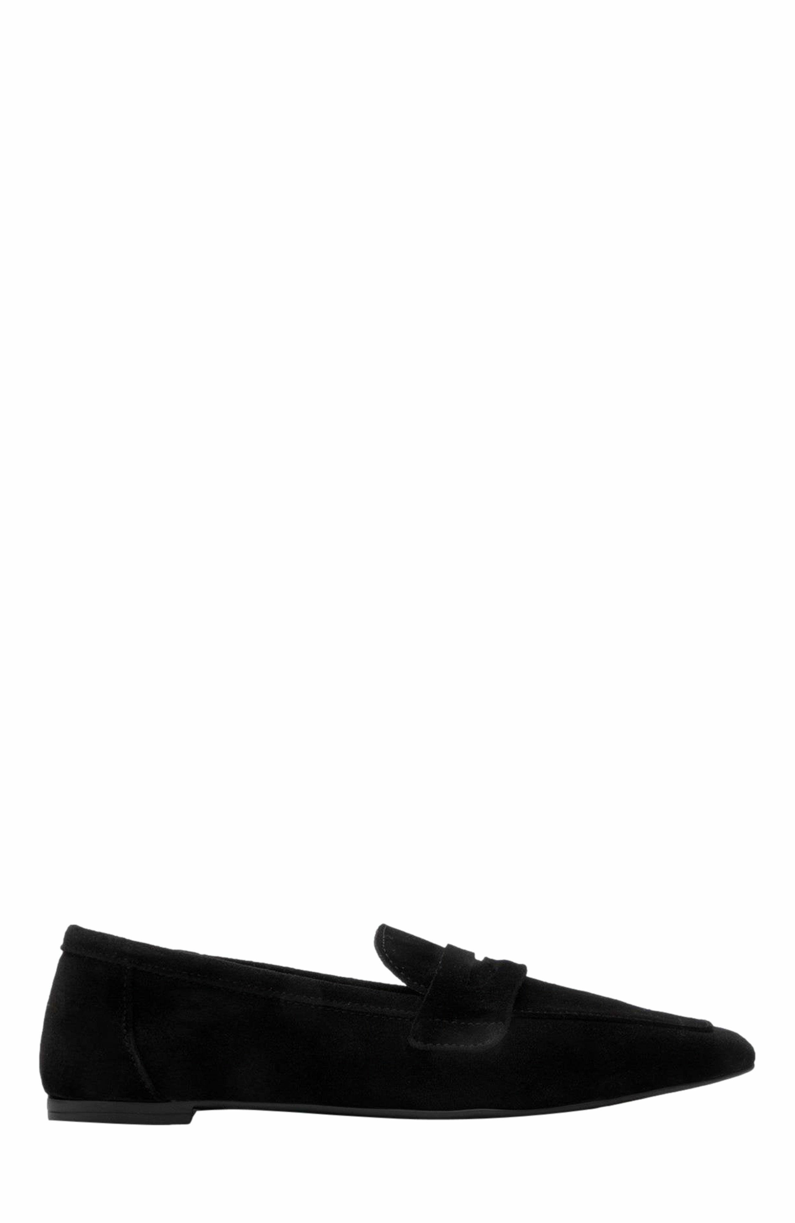 Forever & Always Shoes Morne Leather Loafers, Alternate, color, Black Suede Leather