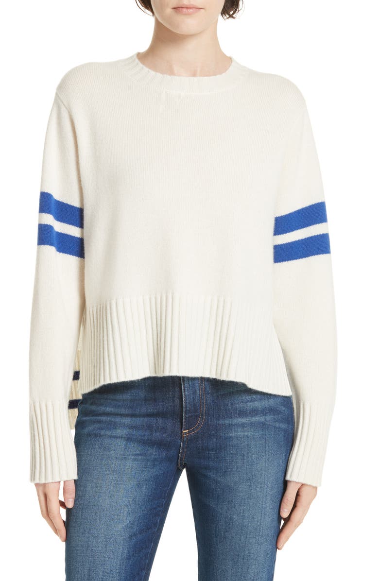Nordstrom Signature Stripe Cashmere Sweater, Main, color, 