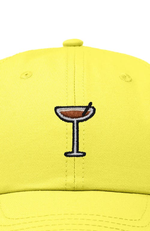 Shop Dalix Espresso Martini Embroidered Hat In Yellow