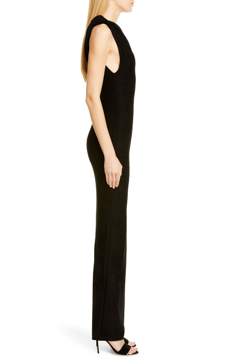 Brandon Maxwell Giselle Knot Top Column Gown, Alternate, color,