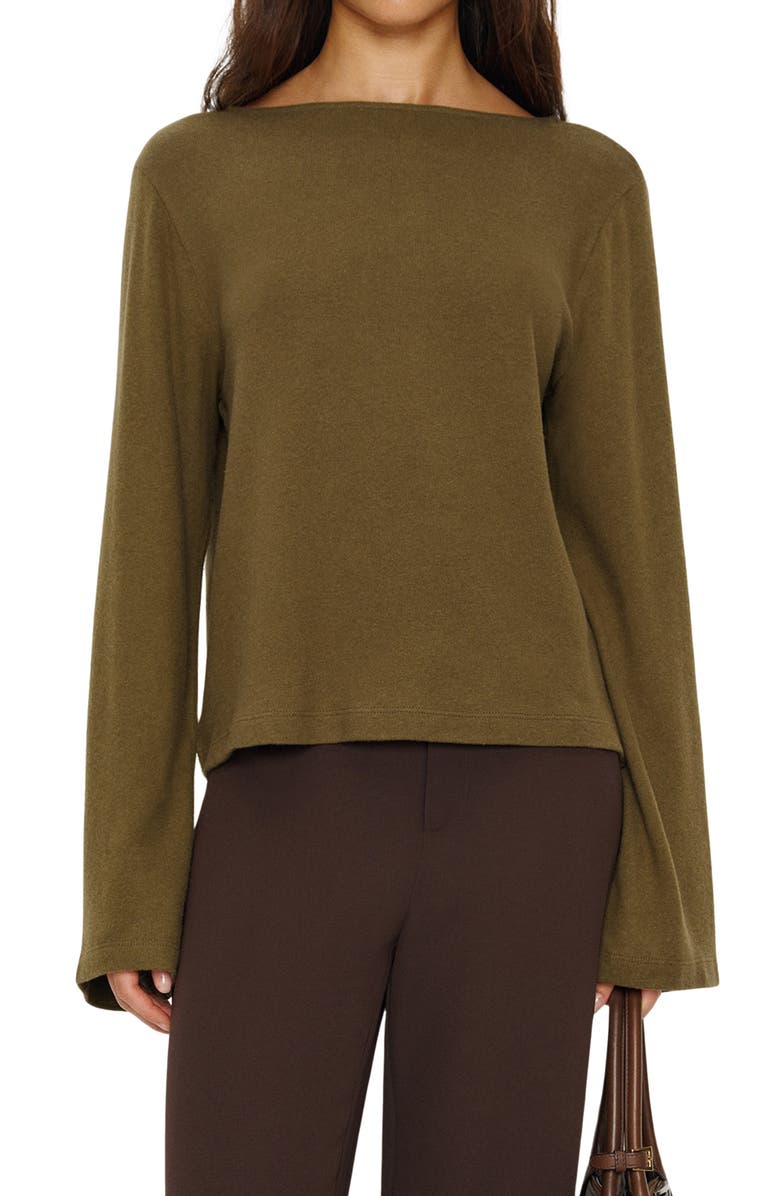 Reformation Eternity Knit Shirt, Main, color, Moss Garden