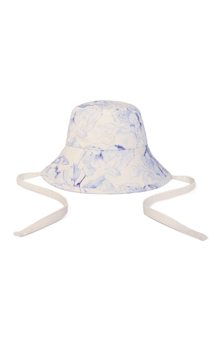 maje Watercolour themed long bucket hat, Main, color,