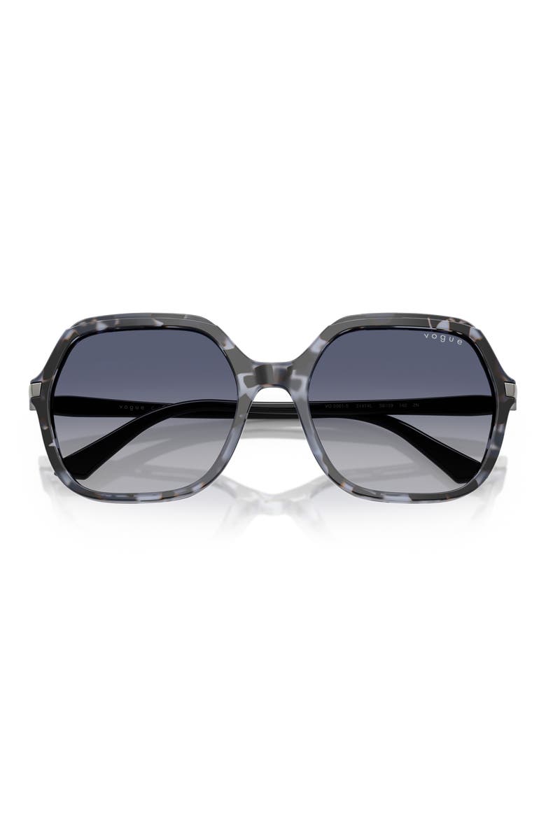56mm Square Sunglasses, Alternate, color, BLUE TORTOISE