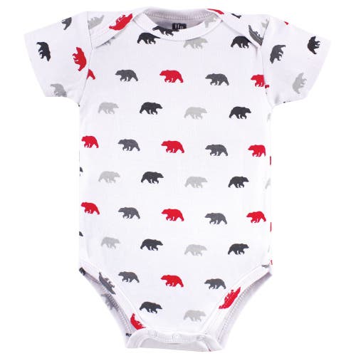 Hudson Baby Five-piece Set Of Cotton Infant All-in-one Bodysuits In Gray