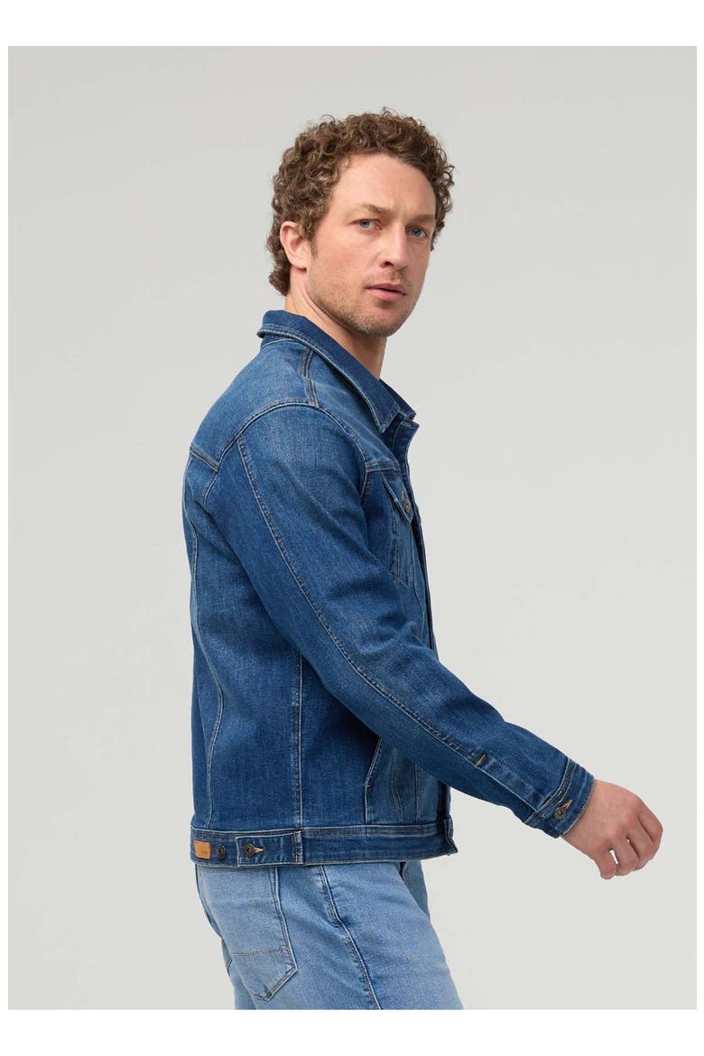 Performance Denim All Season Trucker Jacket, Alternate, color, Alpine-Indigo