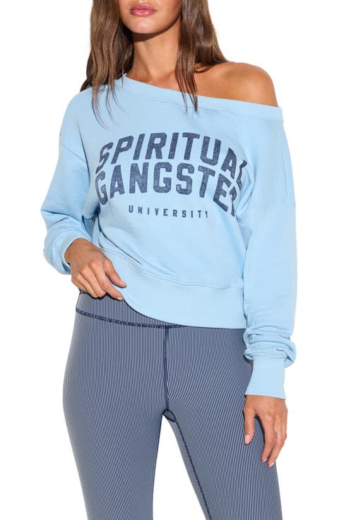 La Vida 2.0 Off the Shoulder Graphic Sweatshirt