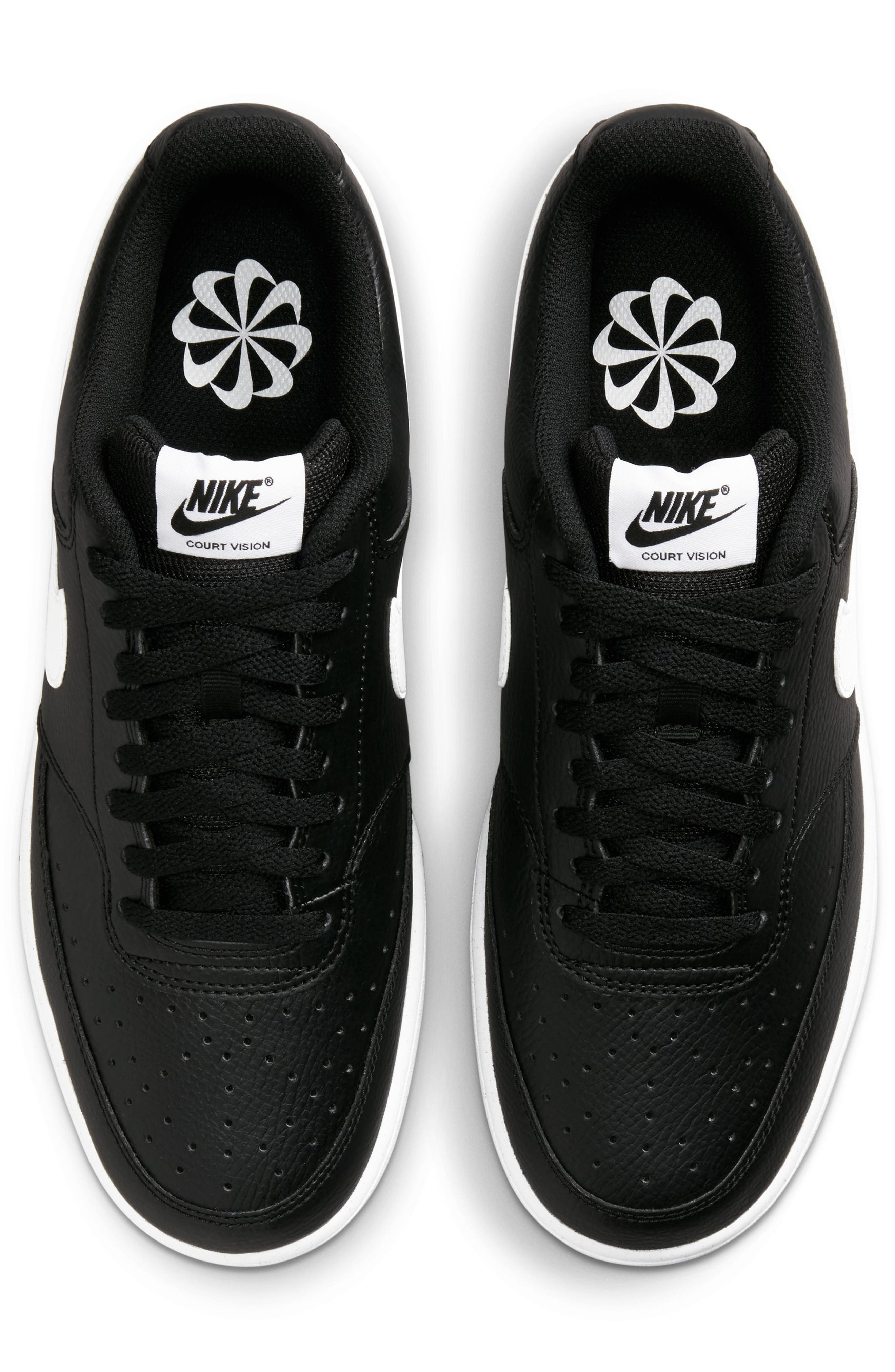 Nike Court Vision Next Nature Sneaker, Alternate, color, Black/ White/ Black