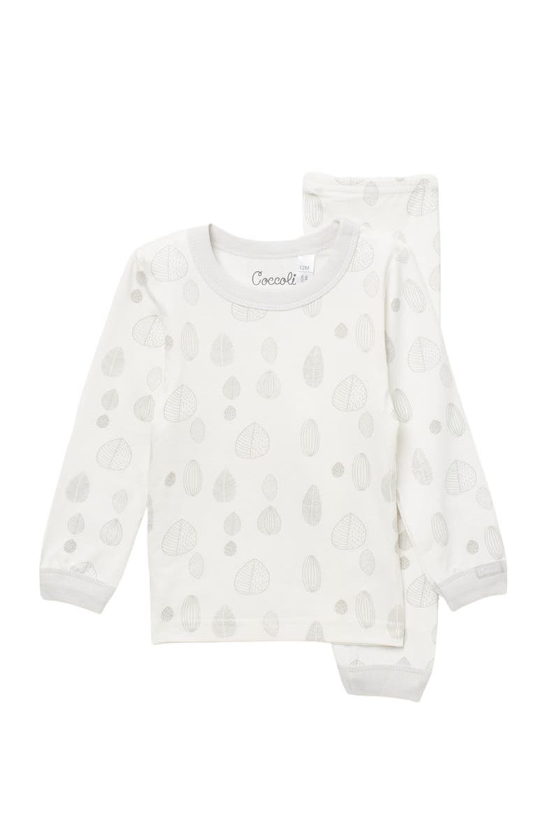 Coccoli Nut Print Long Sleeve Top & Pants Pajama Set, Main, color,