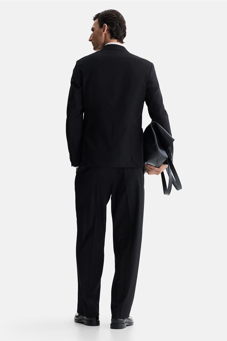 Regular Fit Tailored Trousers, Alternate, color, Black