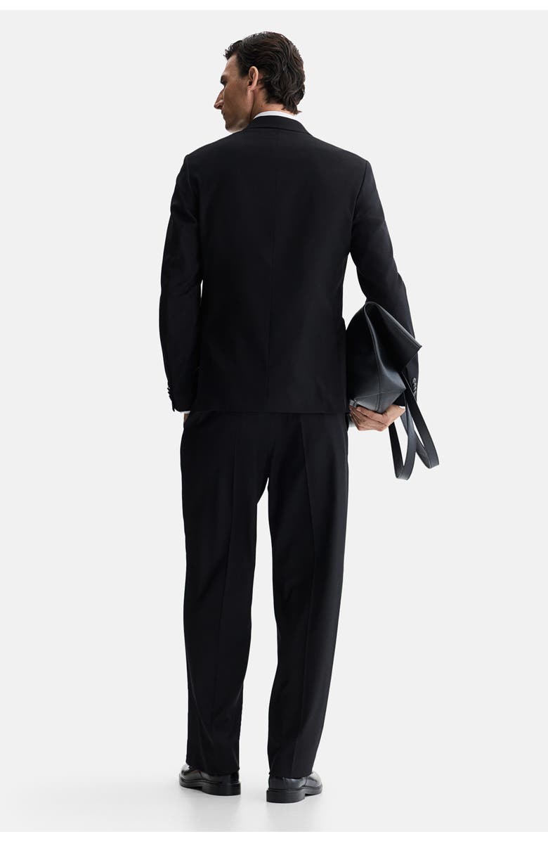H&M Regular Fit Tailored Trousers, Alternate, color, Black