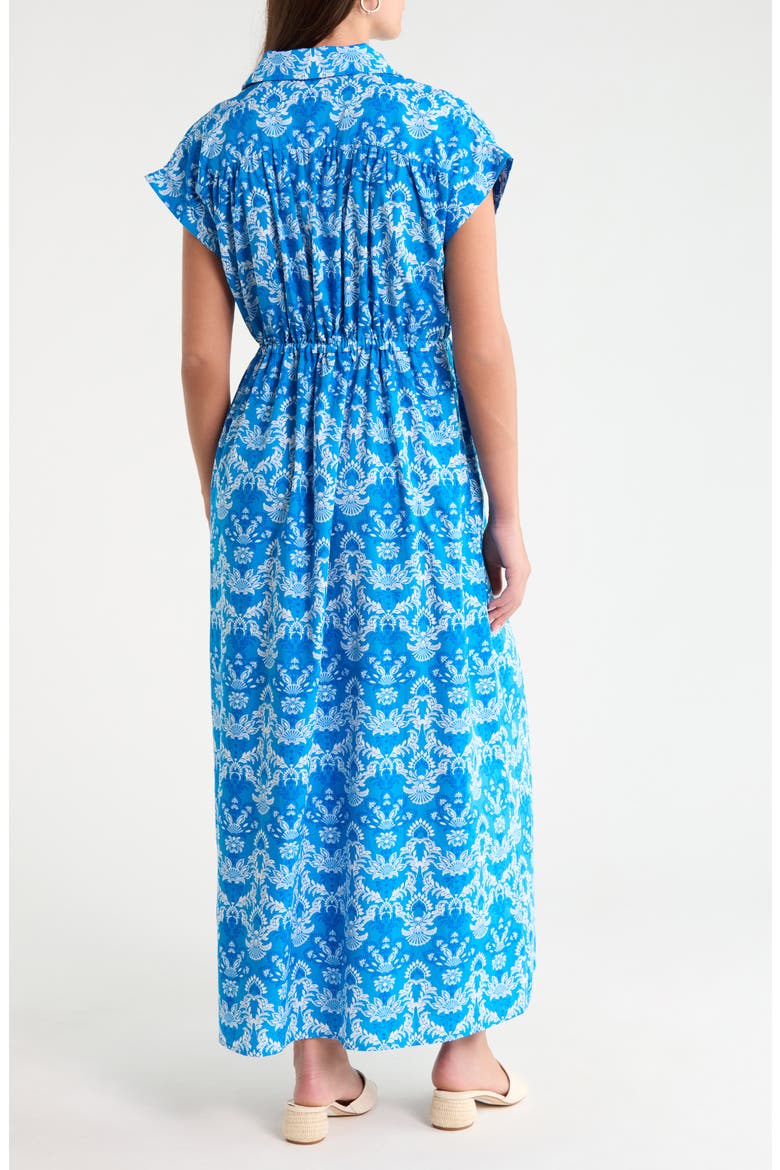 Reina Print Maxi Dress, Alternate, color, BLUES-WHITE