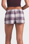 SKIMS Flannel Plaid Sleep Boxer Shorts