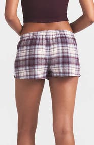 SKIMS Flannel Plaid Sleep Boxer Shorts