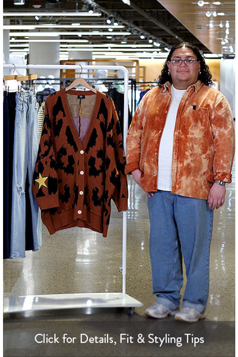 Dressed in Lala Leopard Oversize Cardigan (Women) | Nordstrom