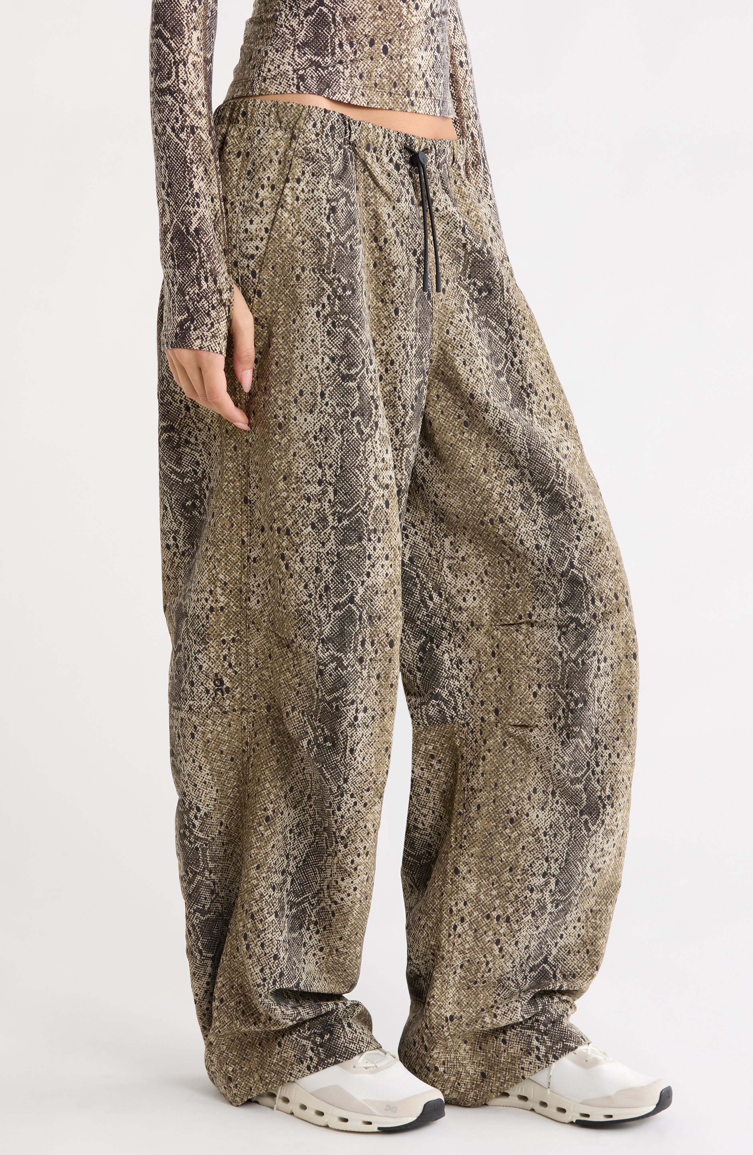 On x Zendaya Python Print High Waist Wide Leg Performance Pants (Women ...