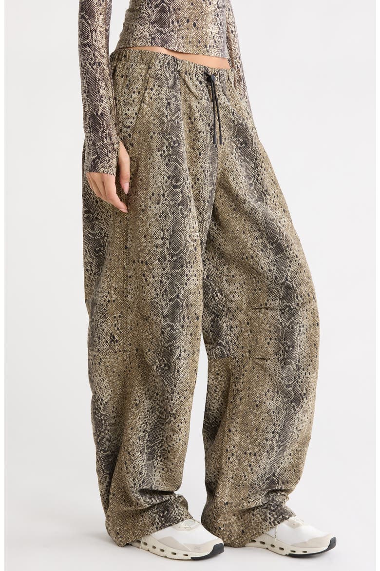 x Zendaya Python Print High Waist Wide Leg Performance Pants, Alternate, color, ANTLER/ BLACK