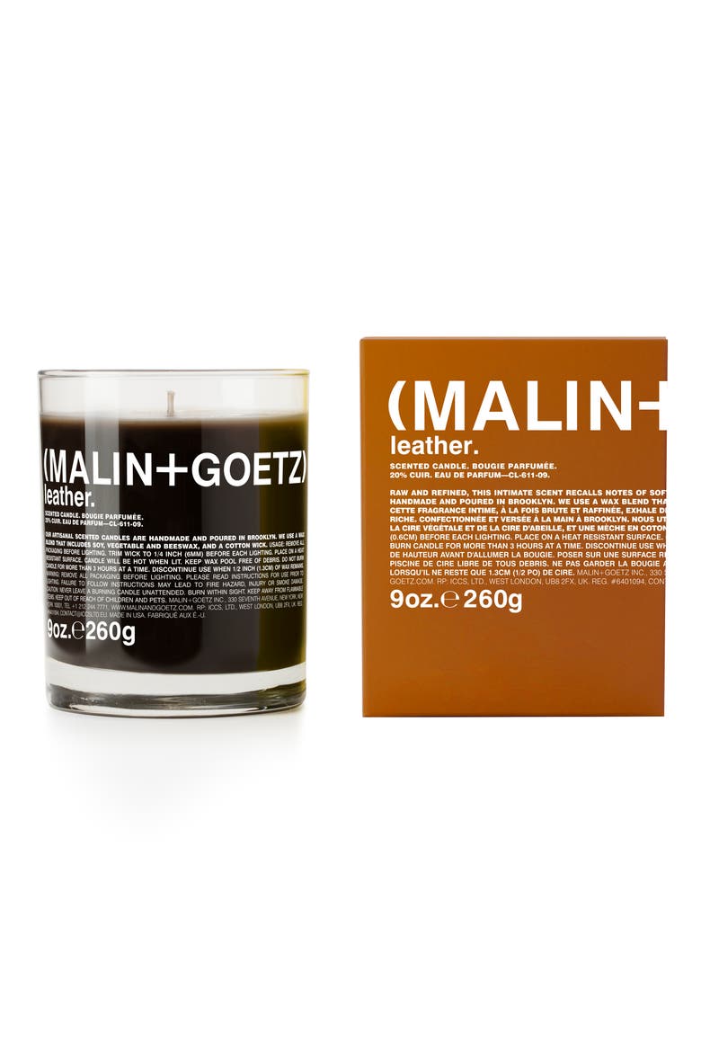 Leather Scented Candle, Main, color, LEATHER