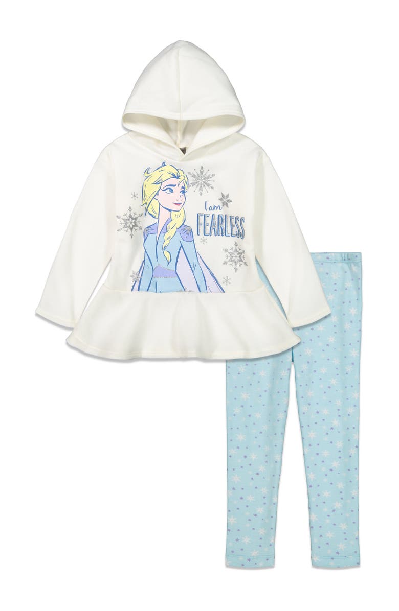 Disney Frozen Queen Elsa Hoodie & Leggings Set, Main, color, White