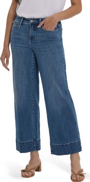 NYDJ Teresa High Waist Wide Leg Ankle Jeans