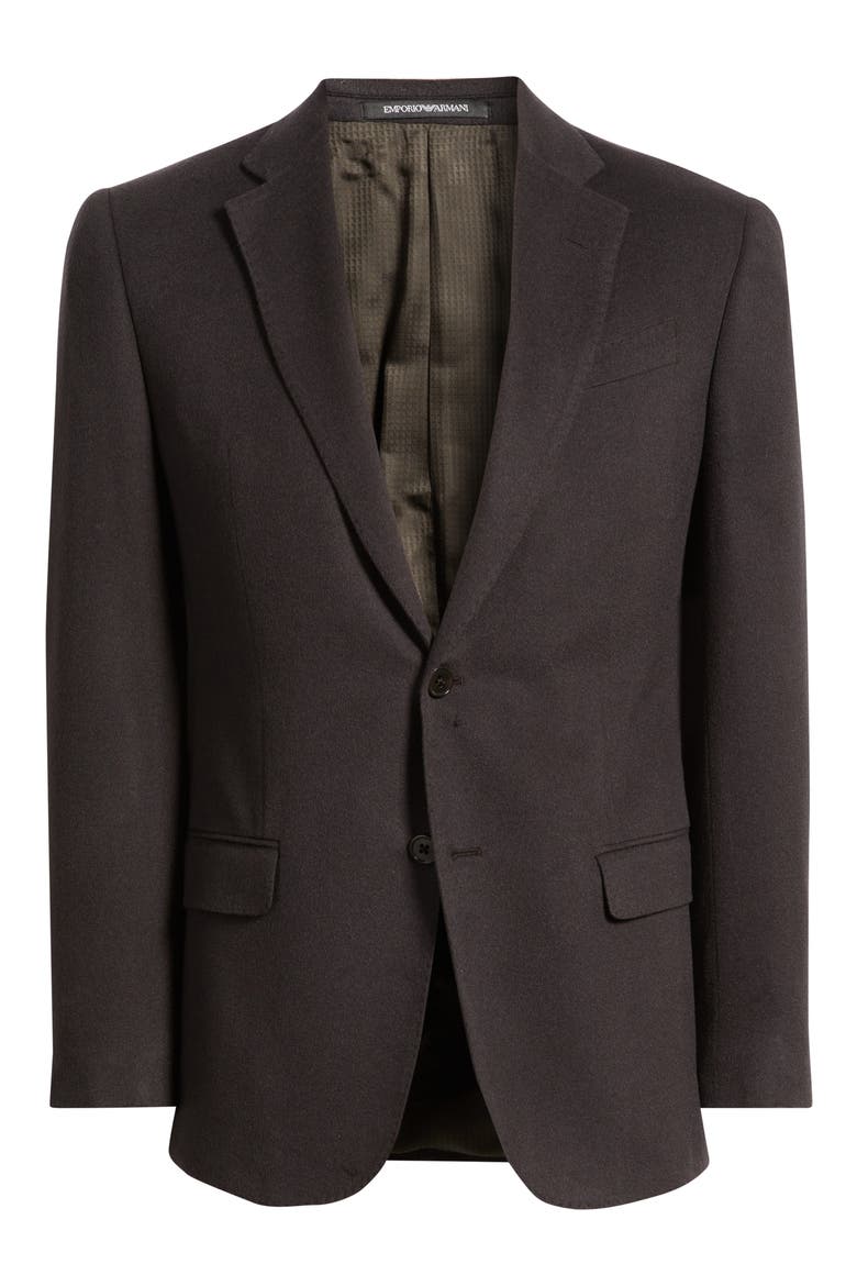 Dark Brown Cashmere Blazer, Alternate, color, SOLID DARK BROWN