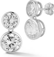 GLAZE JEWELRY Bezel Set Cubic Zirconia Drop Earrings