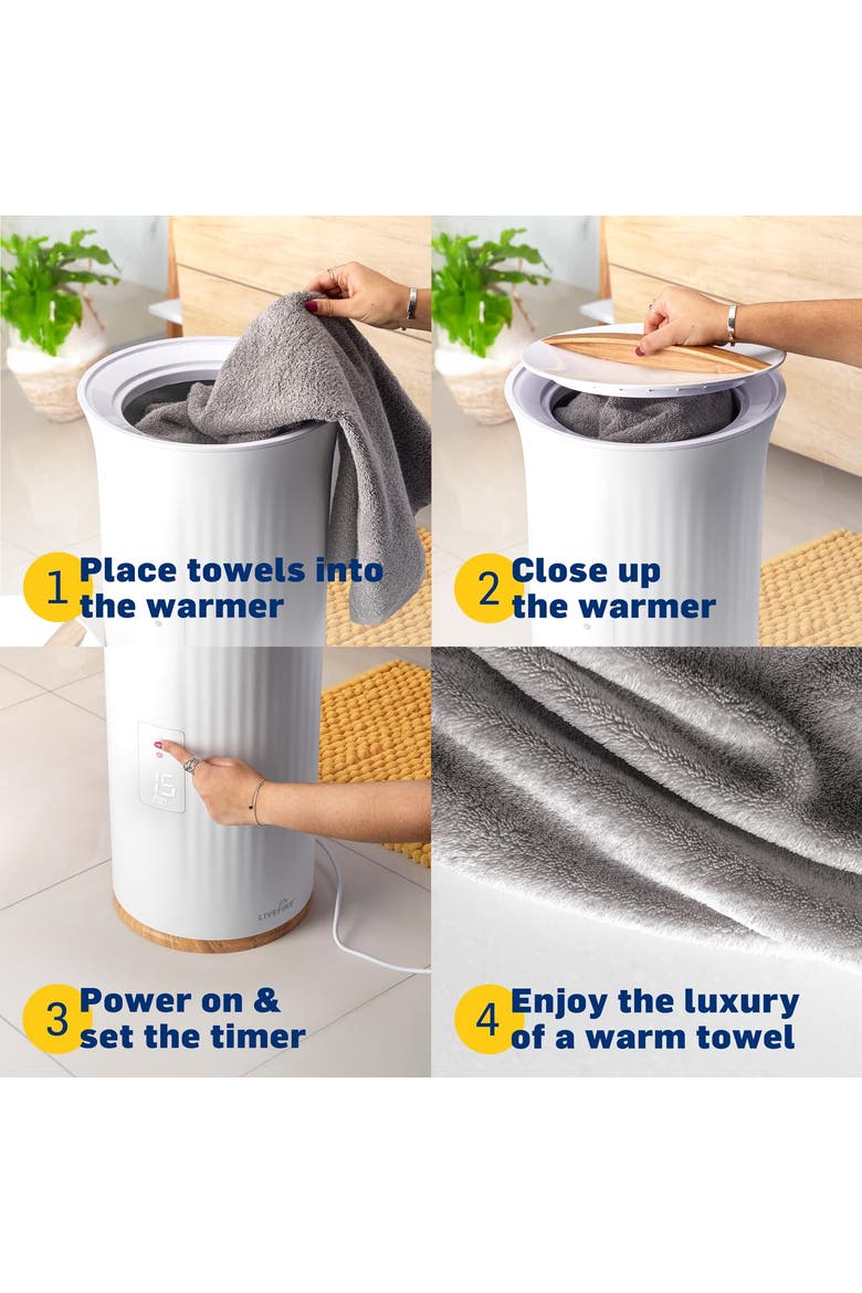 Large Bucket Style Rowel Warmer - White, Alternate, color, White