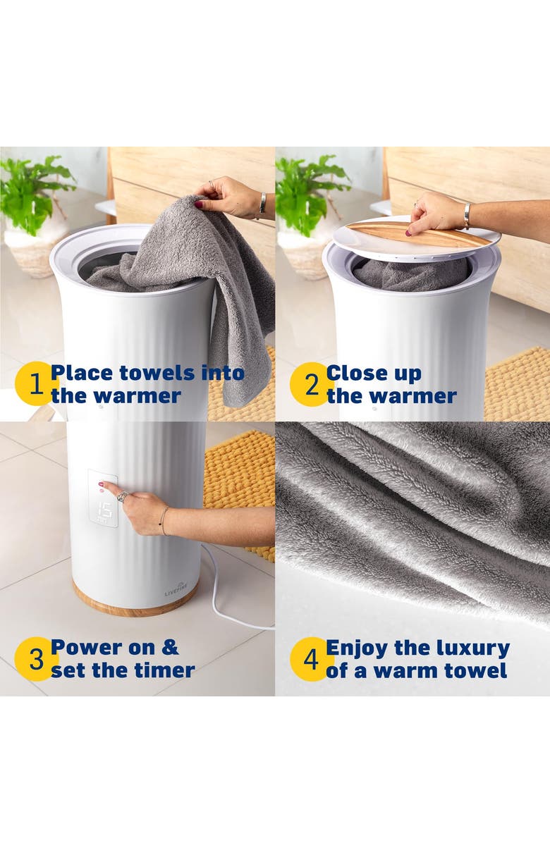 Live Fine Large Bucket Style Rowel Warmer - White, Alternate, color, White