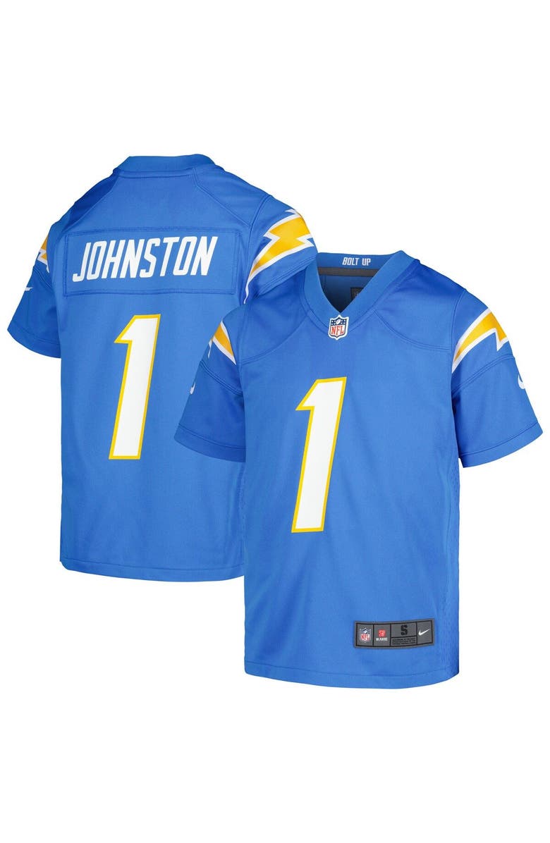 Nike Youth Nike Quentin Johnston Powder Blue Los Angeles Chargers Game Jersey, Main, color, Powder Blue