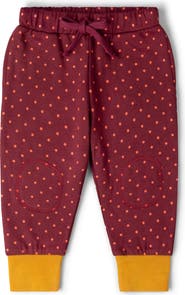 Little Green Radicals Kids' Polka Dot Organic Cotton Joggers