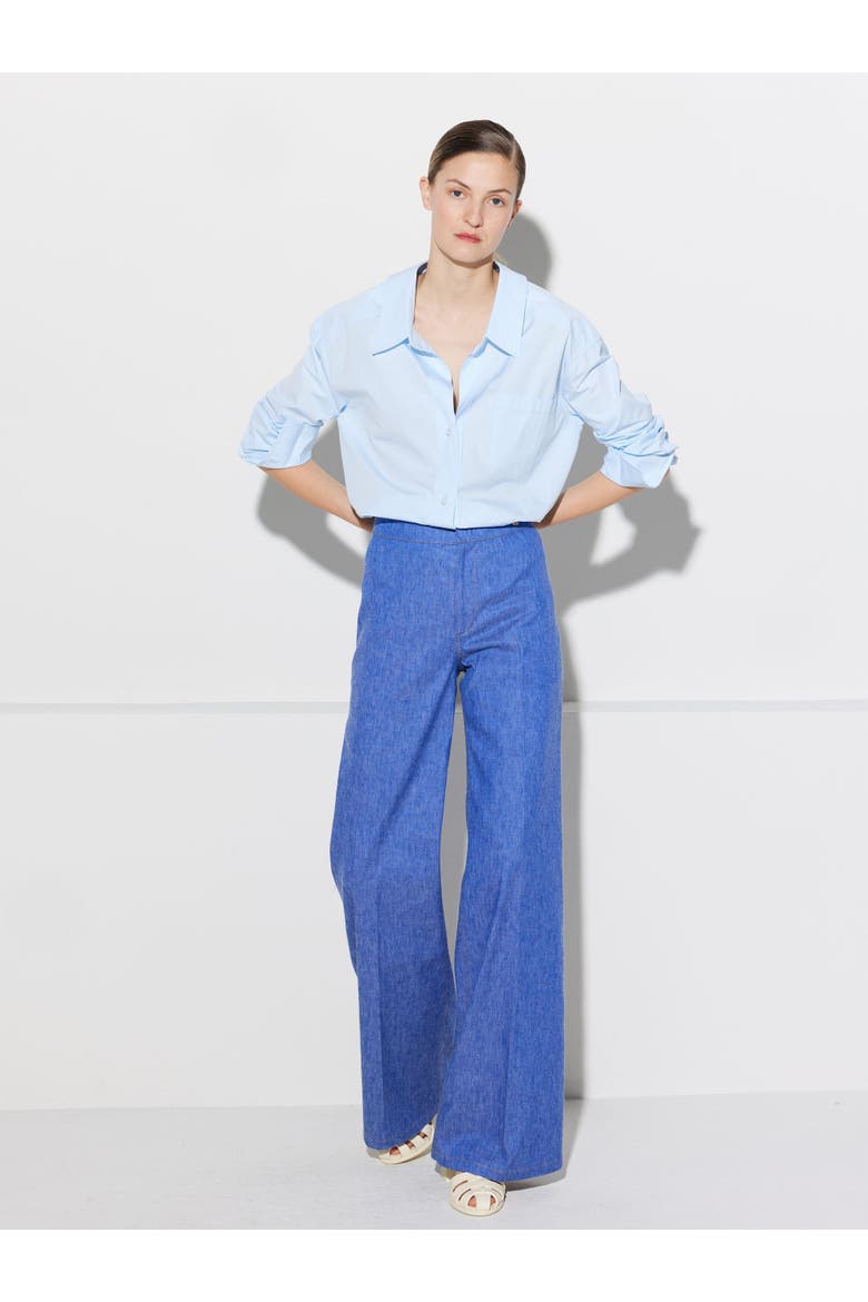 Jane Stretch Denim Flare-leg High Waist Jean, Alternate, color, Blue