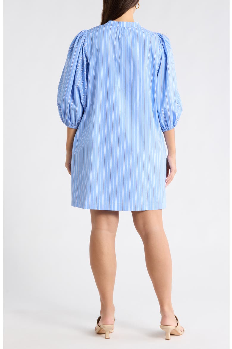 Malaga Victoria Striped Shift Minidress, Alternate, color, BLUE-WHITE