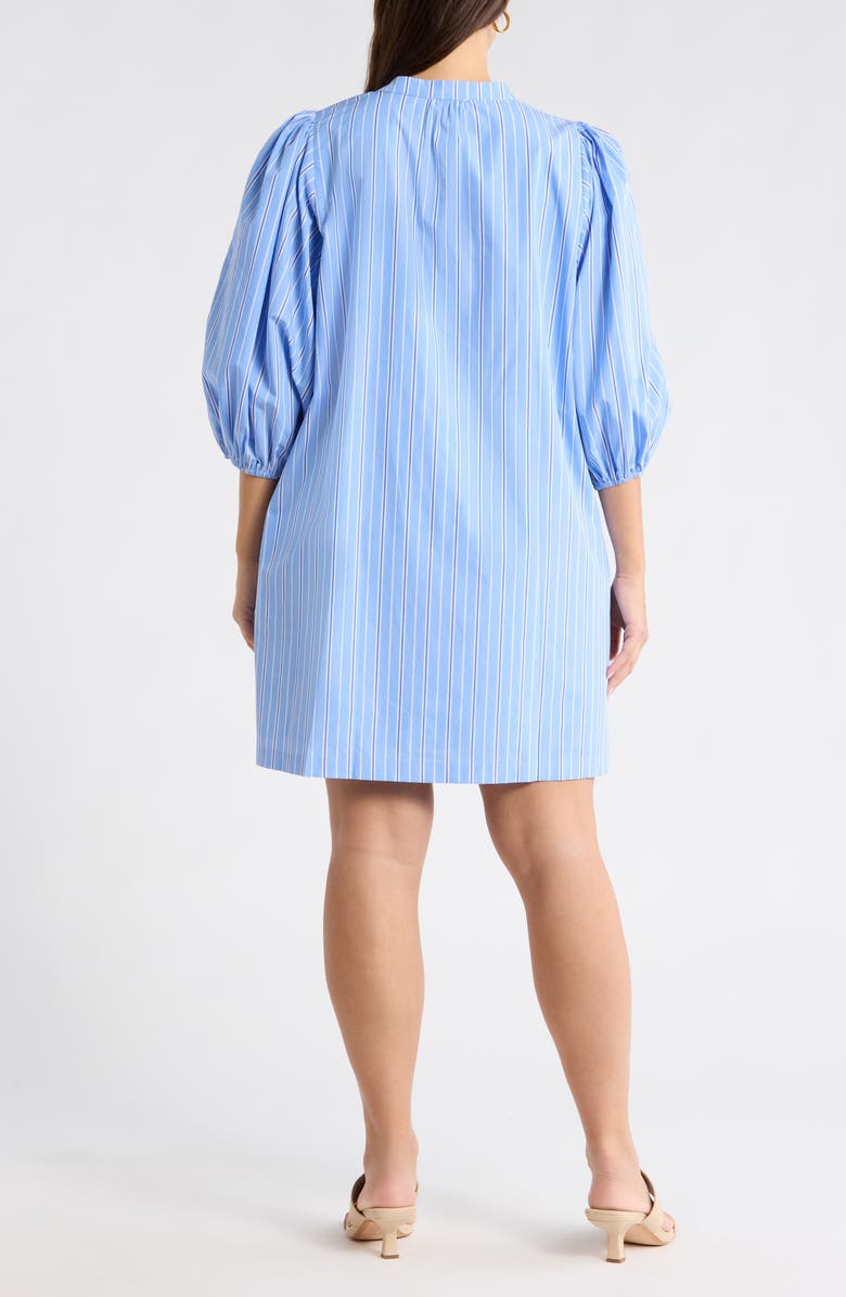 SUGARLIPS Malaga Victoria Striped Shift Minidress, Alternate, color, Blue-White