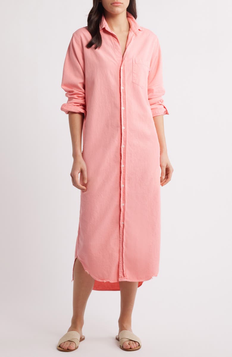 Frank & Eileen Rory Long Sleeve Denim Maxi Shirtdress, Main, color, Sunset
