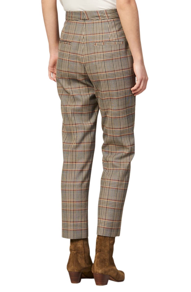 SANDRO Stainy Plaid Pants, Alternate, color,
