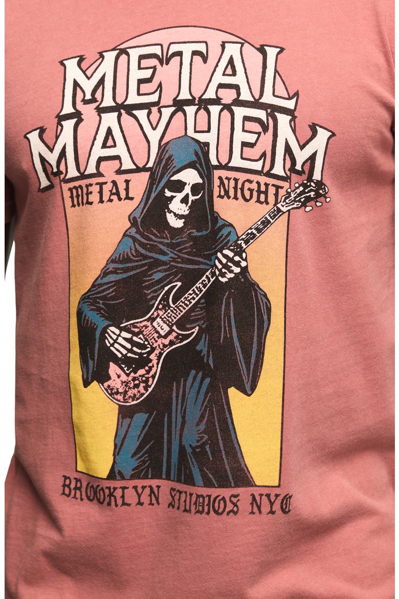 Metal Mayhem Cotton Graphic T-Shirt, Alternate, color, WITHERED ROSE