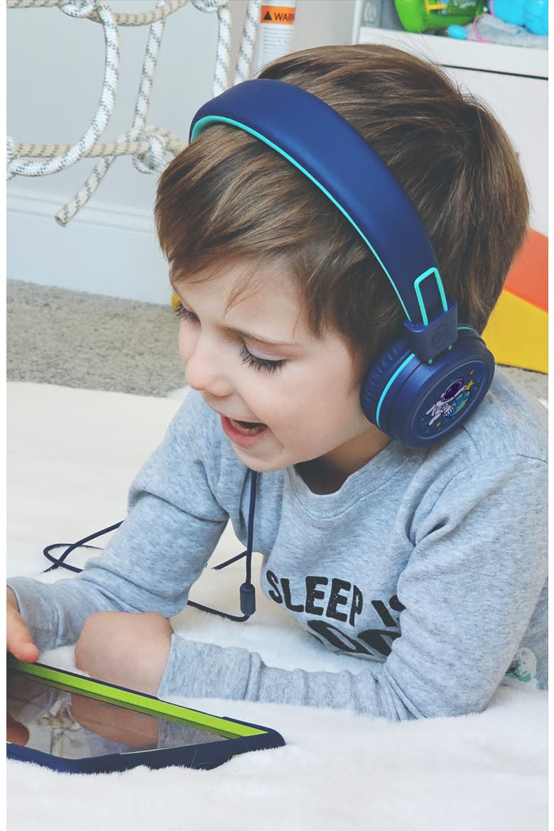 KidJamz KJ55AUX  3.5mm Headphones for Kids w/ Mic, Alternate, color, Blue