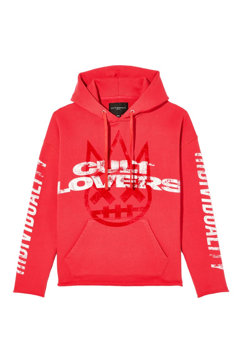 Novelty Cotton Graphic Hoodie, Alternate, color, ROUGE RED