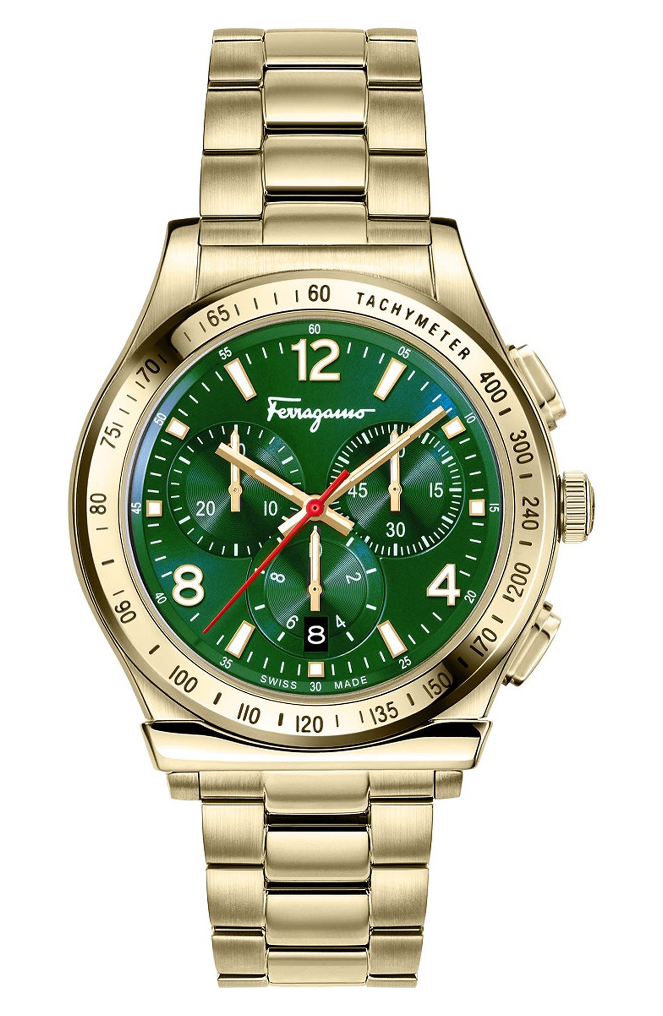 FERRAGAMO】Ora Chronograph Watch ブルー文字盤 40mm Ferragamo