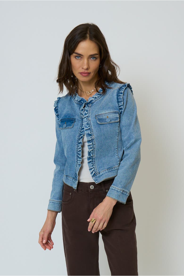 Nevada Girly Denim Jacket, Main, color, DENIM