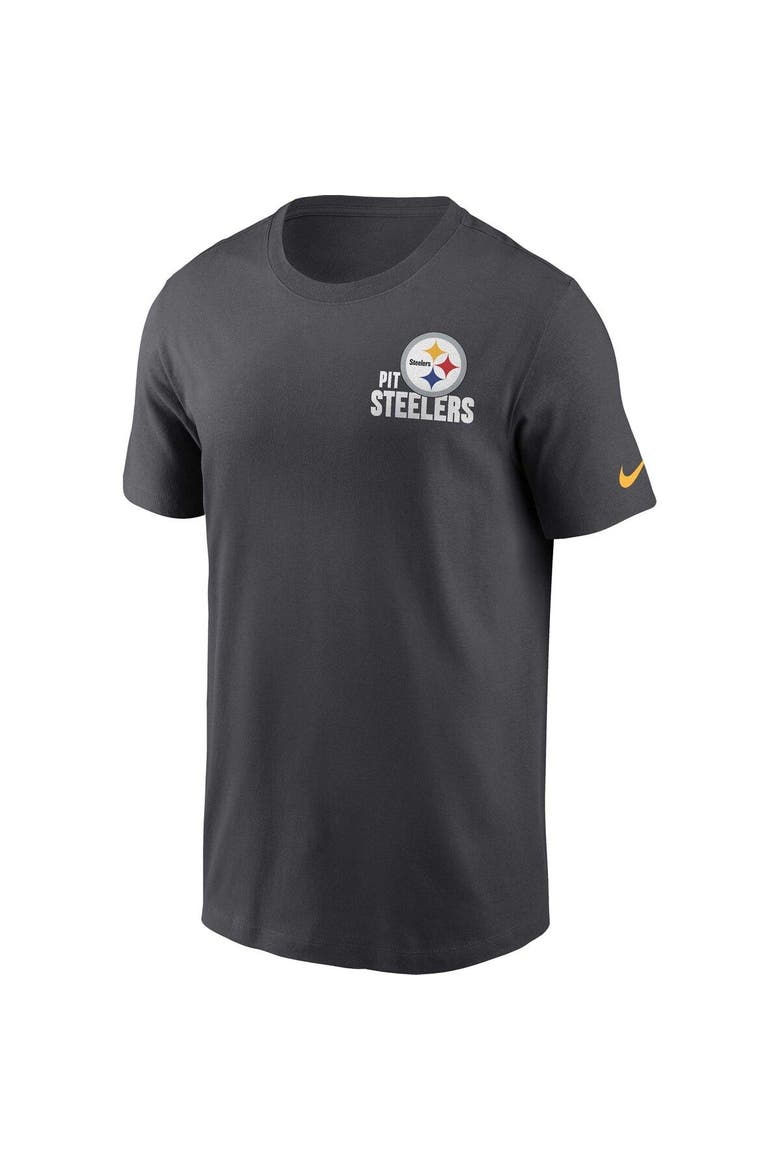 Men's Nike Anthracite Pittsburgh Steelers Blitz Essential T-Shirt, Alternate, color, Anthracite