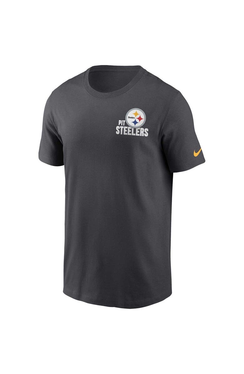 Nike Men's Nike Anthracite Pittsburgh Steelers Blitz Essential T-Shirt, Alternate, color, 